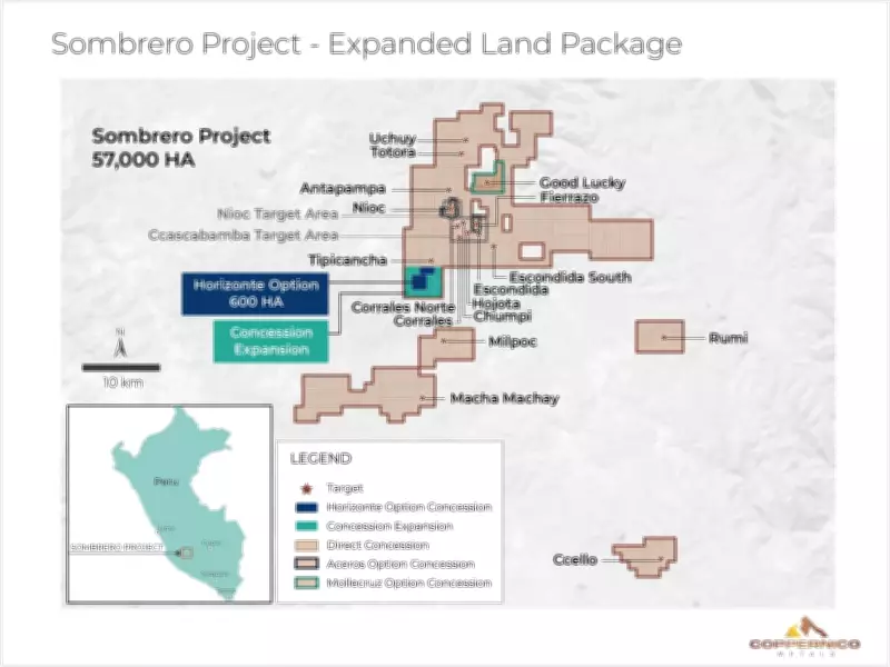 Coppernico Metals Expands Sombrero Project with Key Concession Options in Peru