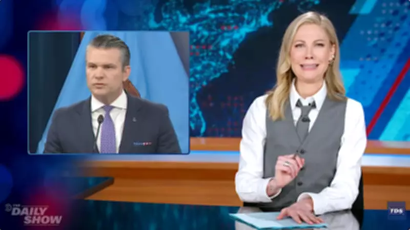 Daily Show Host Desi Lydic Criticizes Defense Secretary's 'Creepy' Troop Remarks