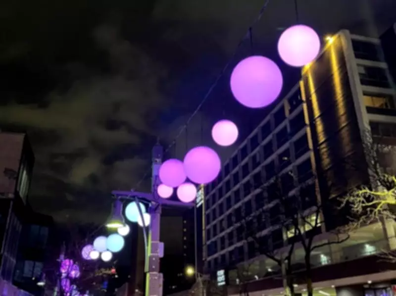 Downtown Windsor's Decorative Lighting Installation Nears Completion