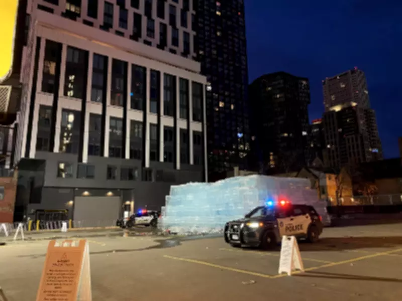 Drake's Ice Sculpture Album Reveal Sparks Crowd Surge in Downtown Toronto