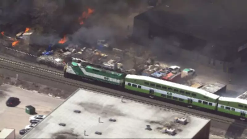 Emergency Crews Battle Industrial Field Fire in Vaughan