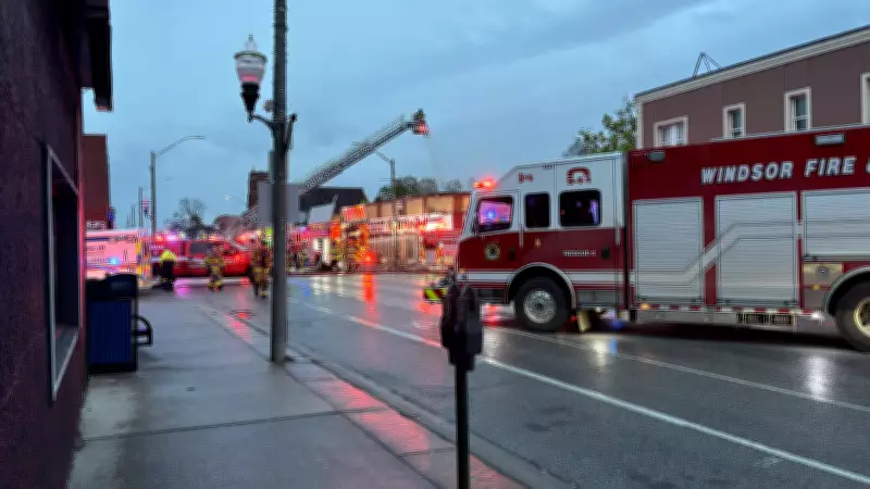 Heavy Smoke Prompts Warning as Fire Breaks Out at Wyandotte Street Business
