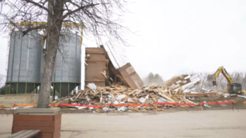 Historic Manitoba Grain Elevator Falls in Scheduled Demolition