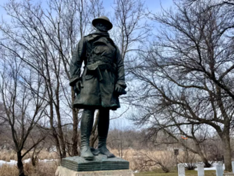 Historic WWI Memorial Statue Relocated to Winnipeg's Brookside Cemetery