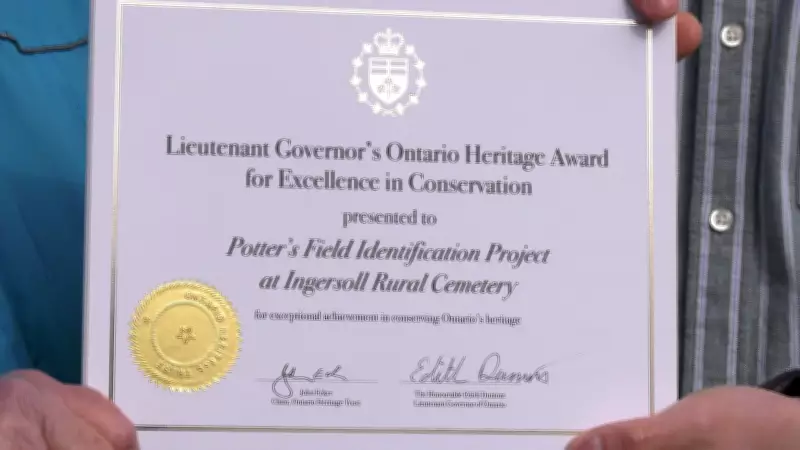 Ingersoll Potter's Field Project Wins Provincial Conservation Excellence Award