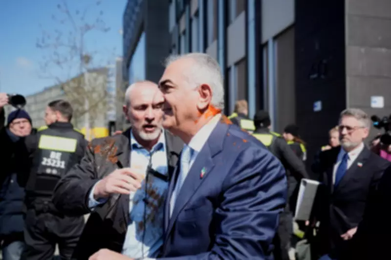 Iranian Exiled Crown Prince Reza Pahlavi Attacked with Red Liquid in Berlin