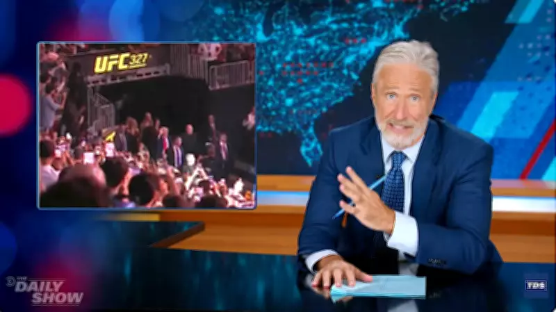 Jon Stewart Criticizes Trump, Rubio for Attending UFC Fight During Iran Talks
