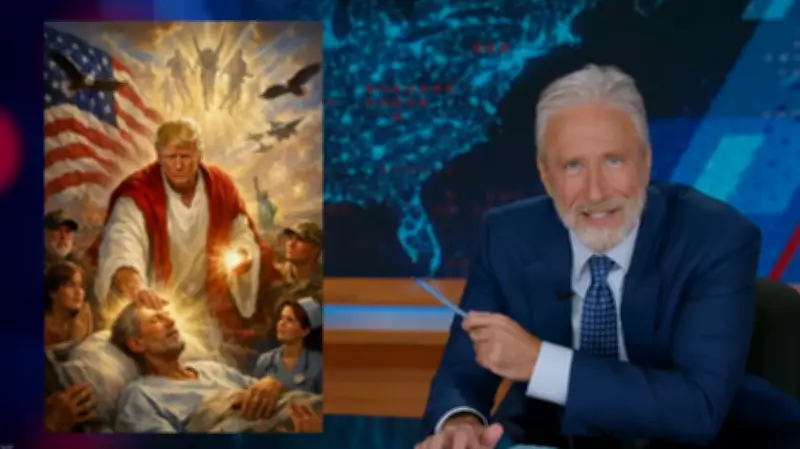 Jon Stewart Mocks Trump's Deleted 'Jesus' Post, Claims He's the Patient