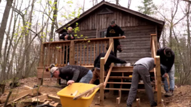 LHBA Volunteers Build New Decks at Camp Kee Mo Kee Cabin Retreat