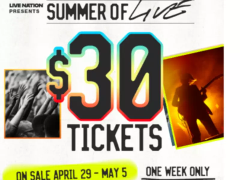 Live Nation Canada Offers $30 Tickets for Summer of Live Concert Series