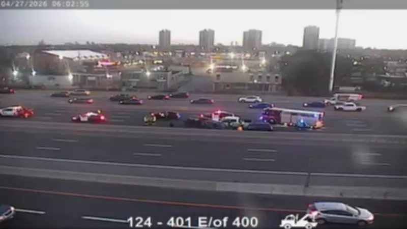 Major Collisions Cause Gridlock on Highway 401 in Toronto