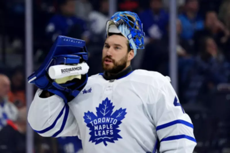 Maple Leafs Goaltender Anthony Stolarz Exits Game vs. Capitals with Lower-Body Injury