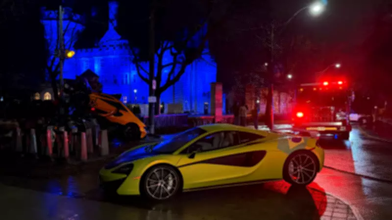 McLaren Crashes into Wall Near Toronto's Historic Casa Loma