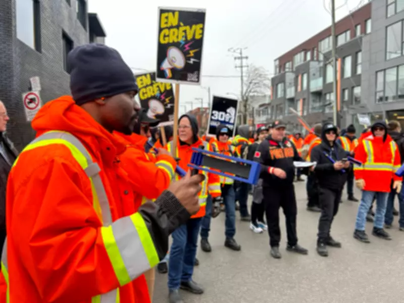 Montreal Blue-Collar Workers Strike Over Wage Disputes, Protest at City Hall