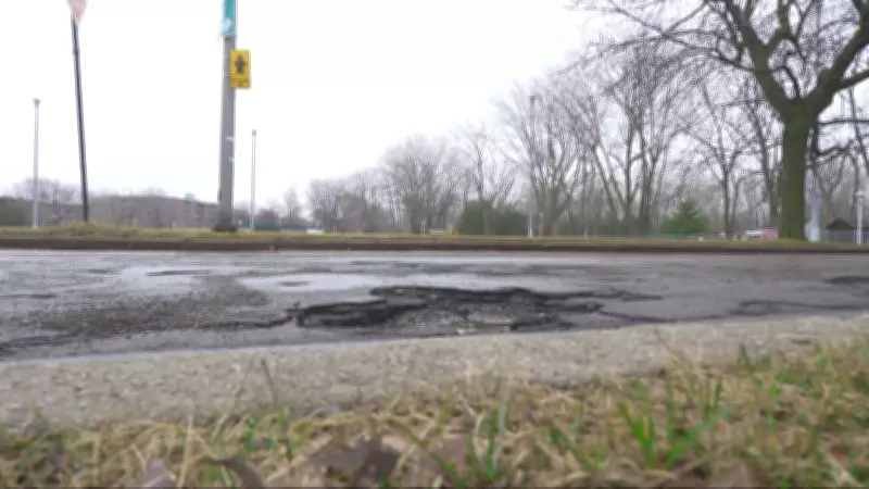 Montreal Drivers Frustrated by Potholes Near Angrignon Metro Station