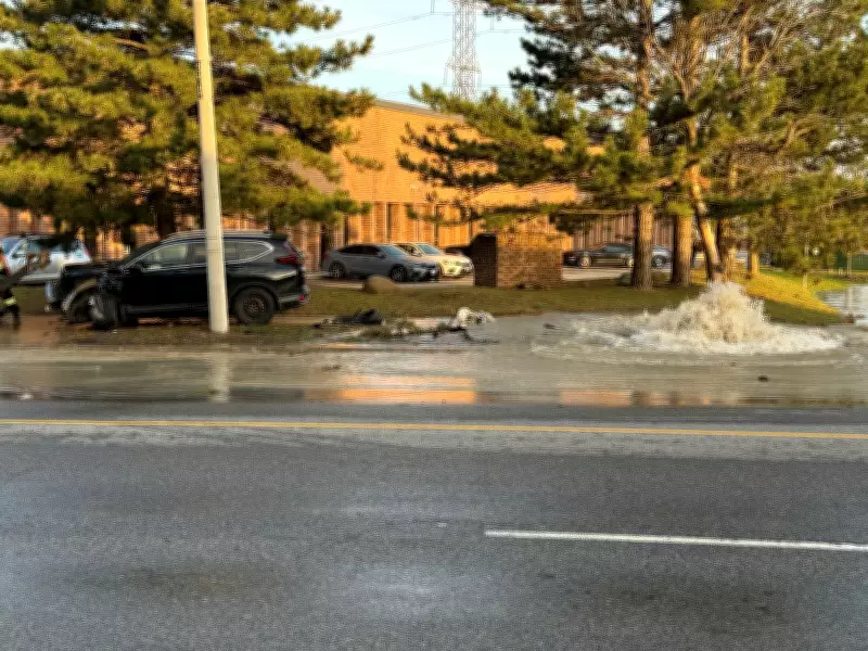 Motorist Collides with Fire Hydrant, Floods North Scarborough's McNicoll Avenue