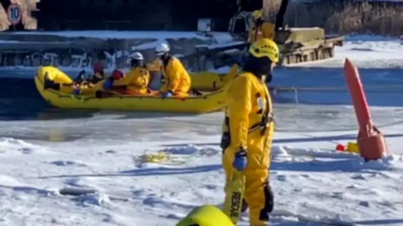 Orillia Ice Rescue: Firefighters Pull Person from Frigid Waters in Dramatic Operation