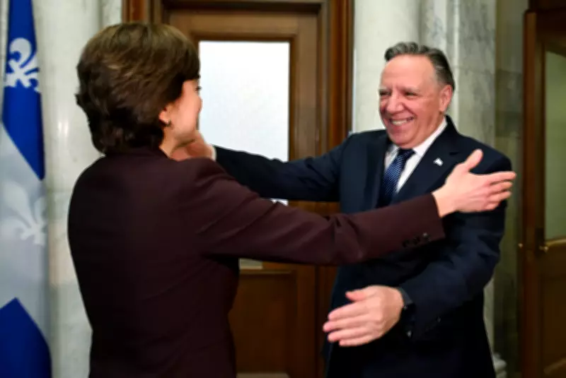 Outgoing Premier Legault Meets Successor Fréchette for Power Transfer in Quebec