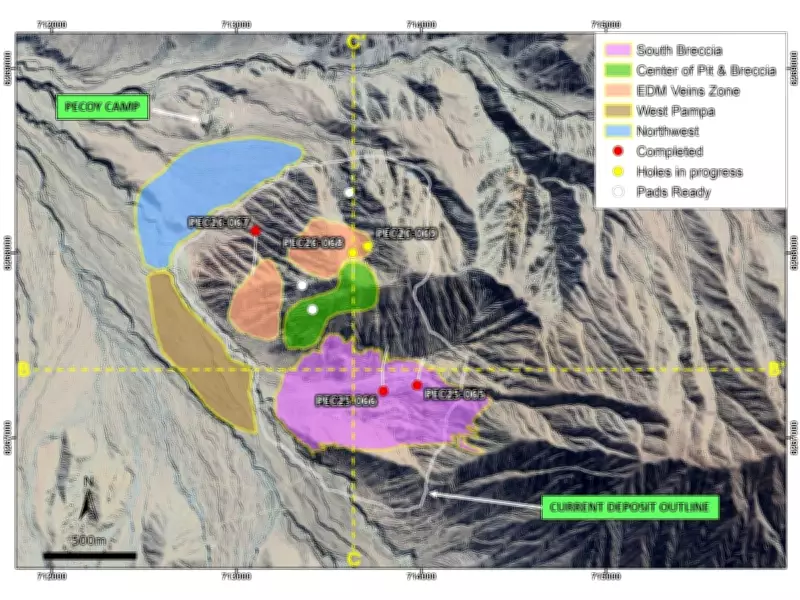Pecoy Copper Reports Second Kilometre-Scale Intercept at South Breccia in Peru