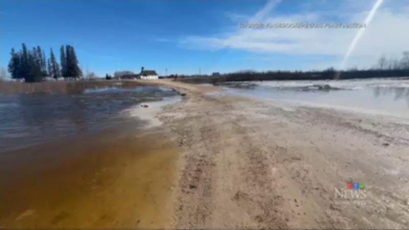 Rising river levels shut down roads, bridges in Peguis First Nation