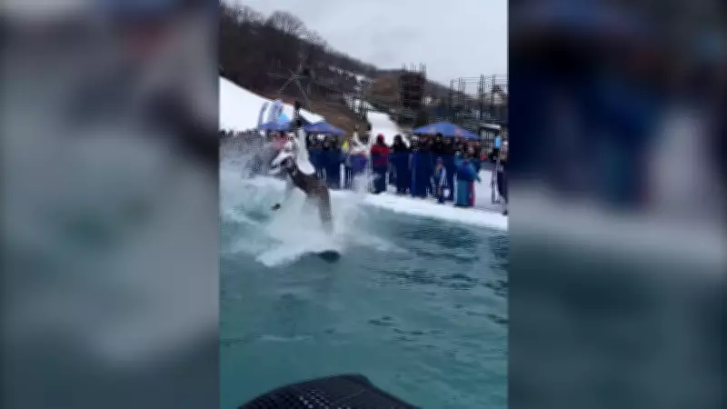 Skiers and Snowboarders Brave the Cold for Annual Pond Skim at Blue Mountain
