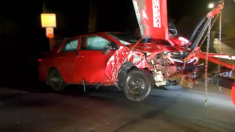 Teen Driver Injured After Vehicle Plunges Off Cliff in Hamilton