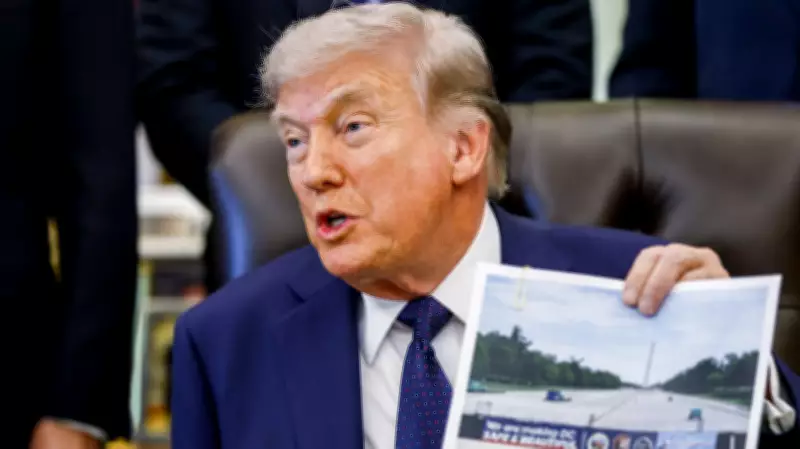 Trump Posts Altered Lincoln Memorial Pool Images, Mentions Obama