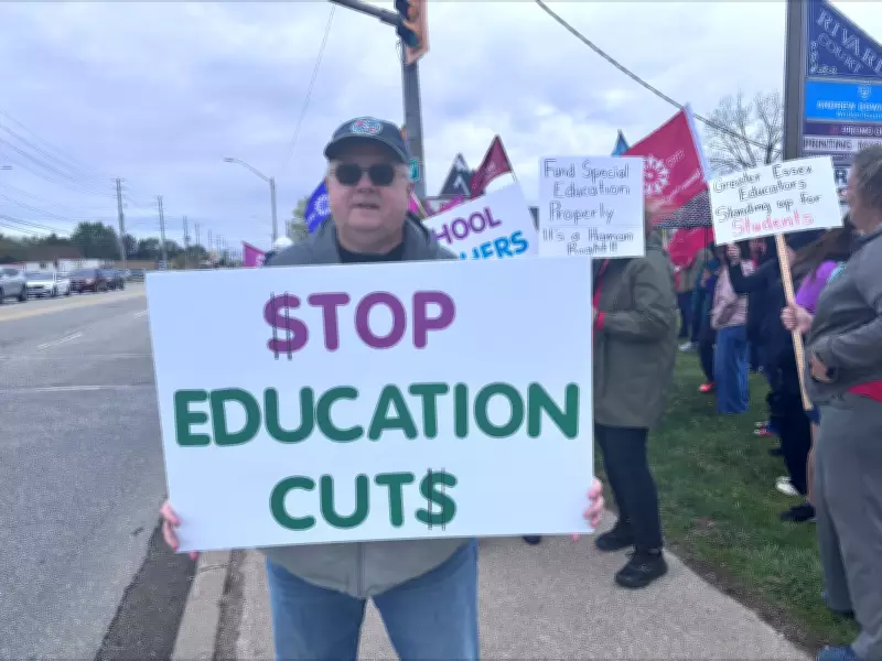Windsor-Essex educators demand more school funding at rally