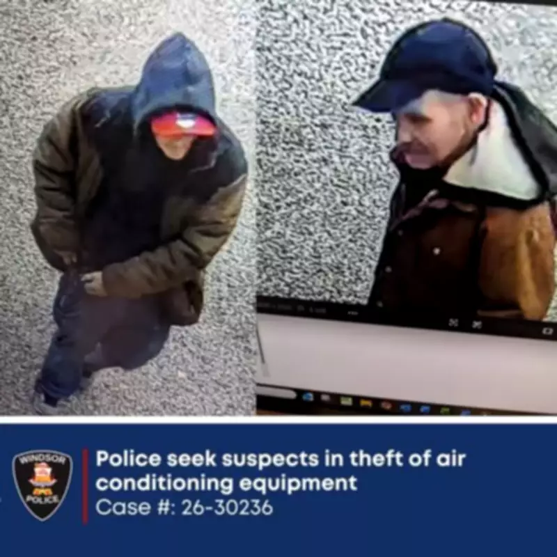 Windsor Police Seek Public Help to Identify Two Air Conditioner Theft Suspects