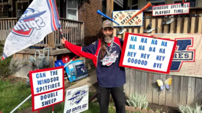 Windsor Spitfires' Playoff Run Ignites Local Fan's Creative Lawn Tribute