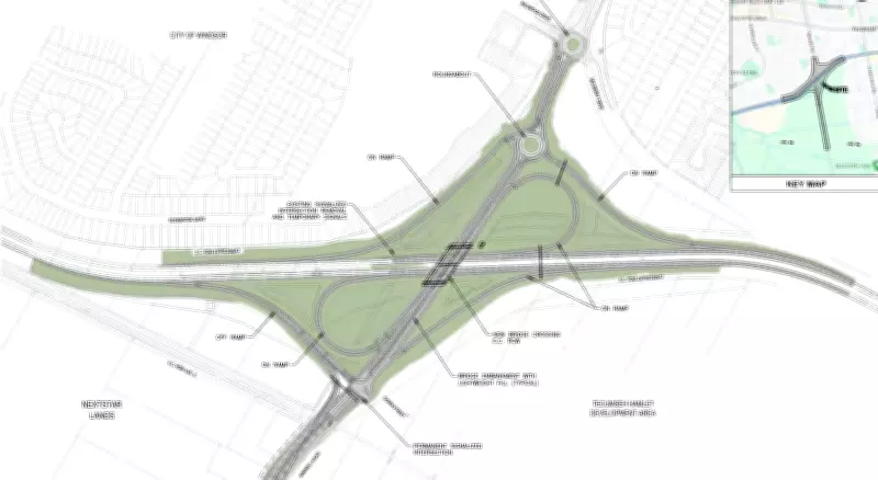 Windsor's E.C. Row Expressway Lane Closure Extended Through May for Construction