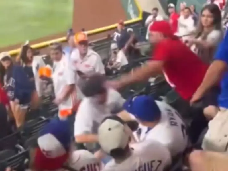 Yankees Fan Thrown Down Stairs in Brawl with Rangers Fans at Globe Life Field