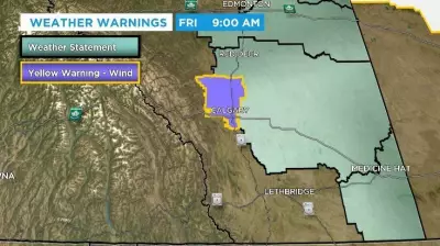 Calgary Wind Warning: Gusts Up to 90 km/h Expected