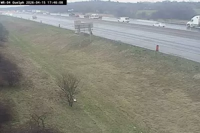 Collision Shuts Down Highway 401 On-Ramp Near Morriston, Ontario