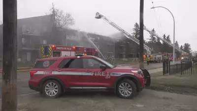 Crews Battle Wind-Fueled Apartment Fire in West Edmonton