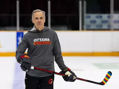 Prime Minister Mark Carney Skates with Ottawa Charge, Praises Team's Inspiration