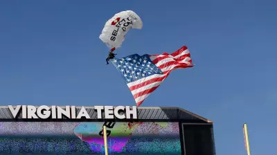 Skydiver Crashes into Scoreboard at Virginia Tech Spring Football Game