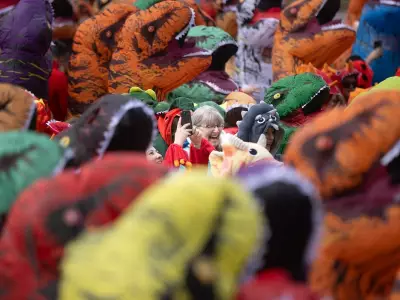 University of Calgary Shatters Guinness World Record with Dinosaur Costume Gathering