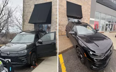 Vehicle Crashes into Barrie Storefront on Mapleview Drive, No Injuries Reported