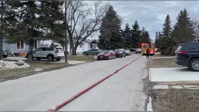 Winnipeg Firefighters Battle Blaze in Niakwa Place Neighborhood
