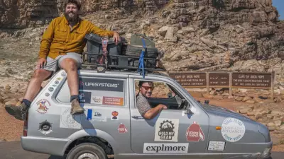 World Record Broken: Duo Drives Three-Wheeled Car 'Sheila' 25,000 km for Charity