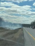 Cigarette Ignites Grass Fire on Highway 416, Ottawa OPP Reports