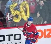 Cole Caufield Hits 50-Goal Milestone for Montreal Canadiens This Season