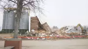 Historic Manitoba Grain Elevator Falls in Scheduled Demolition