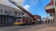 Structure Fire Leads to Street Closure in New Glasgow, Nova Scotia