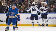 Toews Nets Overtime Winner, Jets Edge Blues to Keep Playoff Hopes Alive