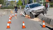 Vehicle Crash in Olympic Village Highlights Need for Protected Bike Lanes