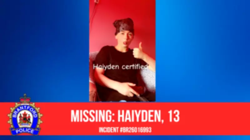 13-Year-Old Missing in Brantford: Police Seek Public's Help