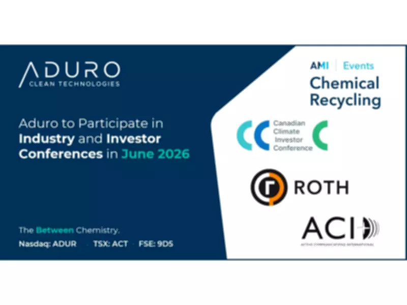 Aduro Clean Technologies to Attend June 2026 Industry and Investor Conferences