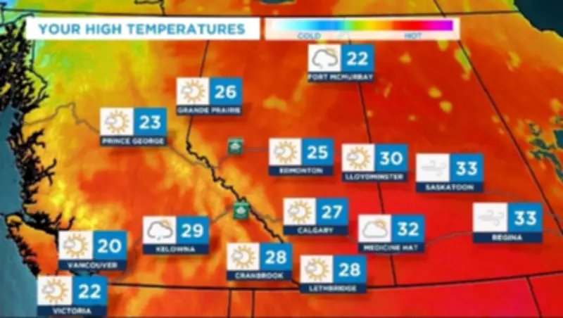 Alberta Braces for 30°C Heat and Thunderstorms This Week